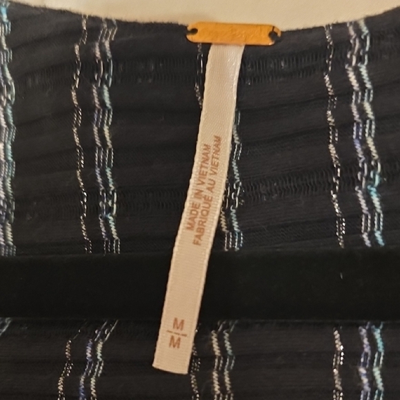 Free People Black Plaid Blouse - Picture 2 of 15